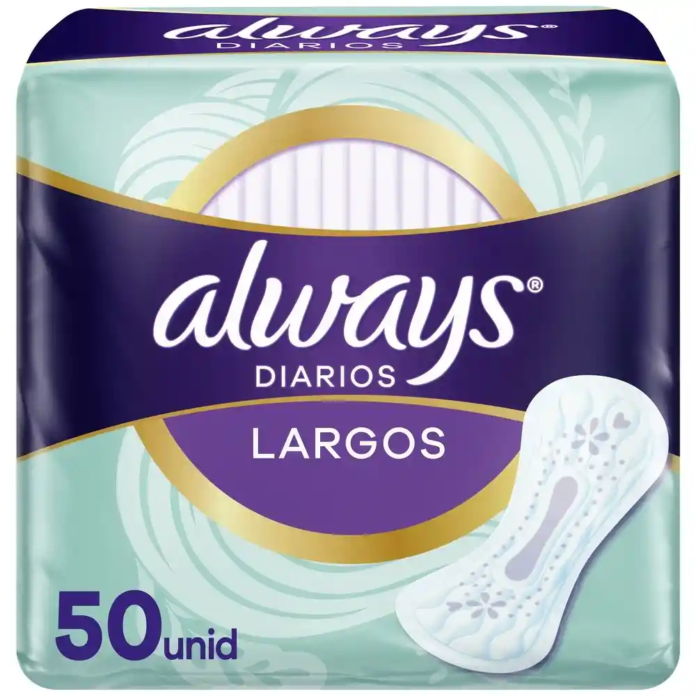 Protectores Diarios Largos 50un