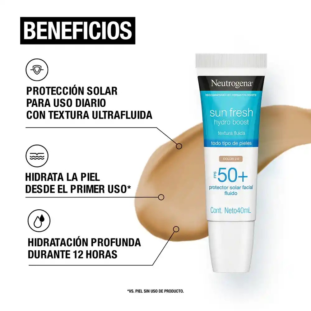 Sun Fresh Hydro Boost Tono Claro Fps 50+ 40ml