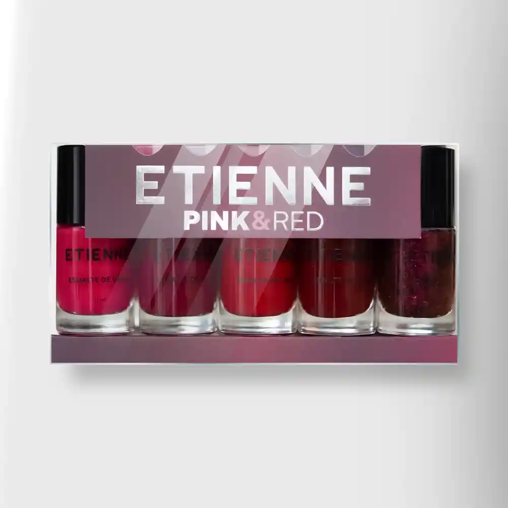 Etienne Set Esmaltes Pink Reds