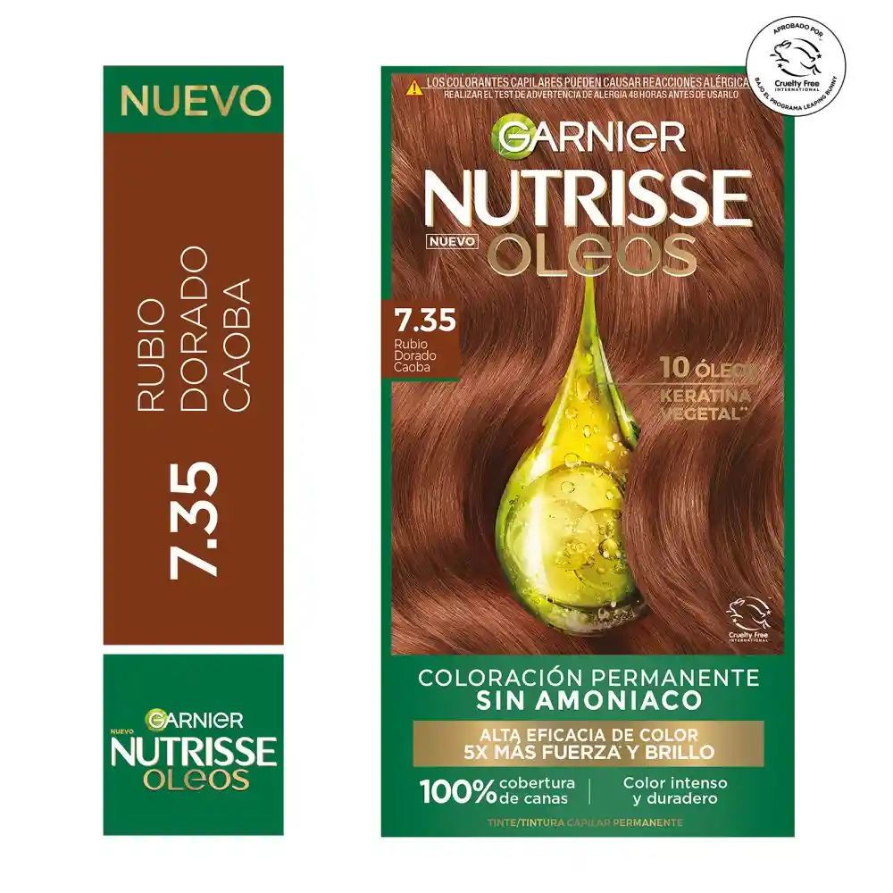 Nutrisse Oleo Tintura 7.35 Rubio Dorado