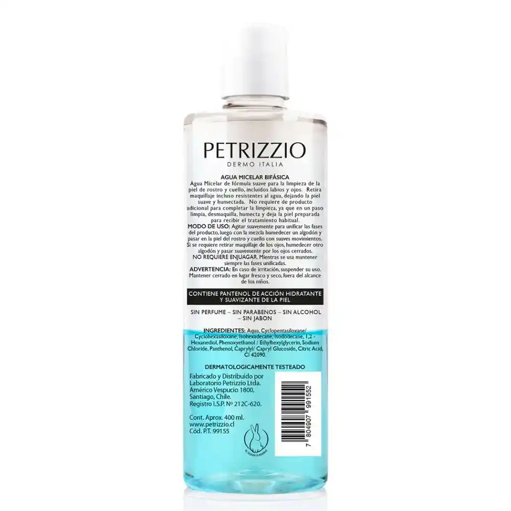 Petrizzio Agua Micelar Bifásica 400ml