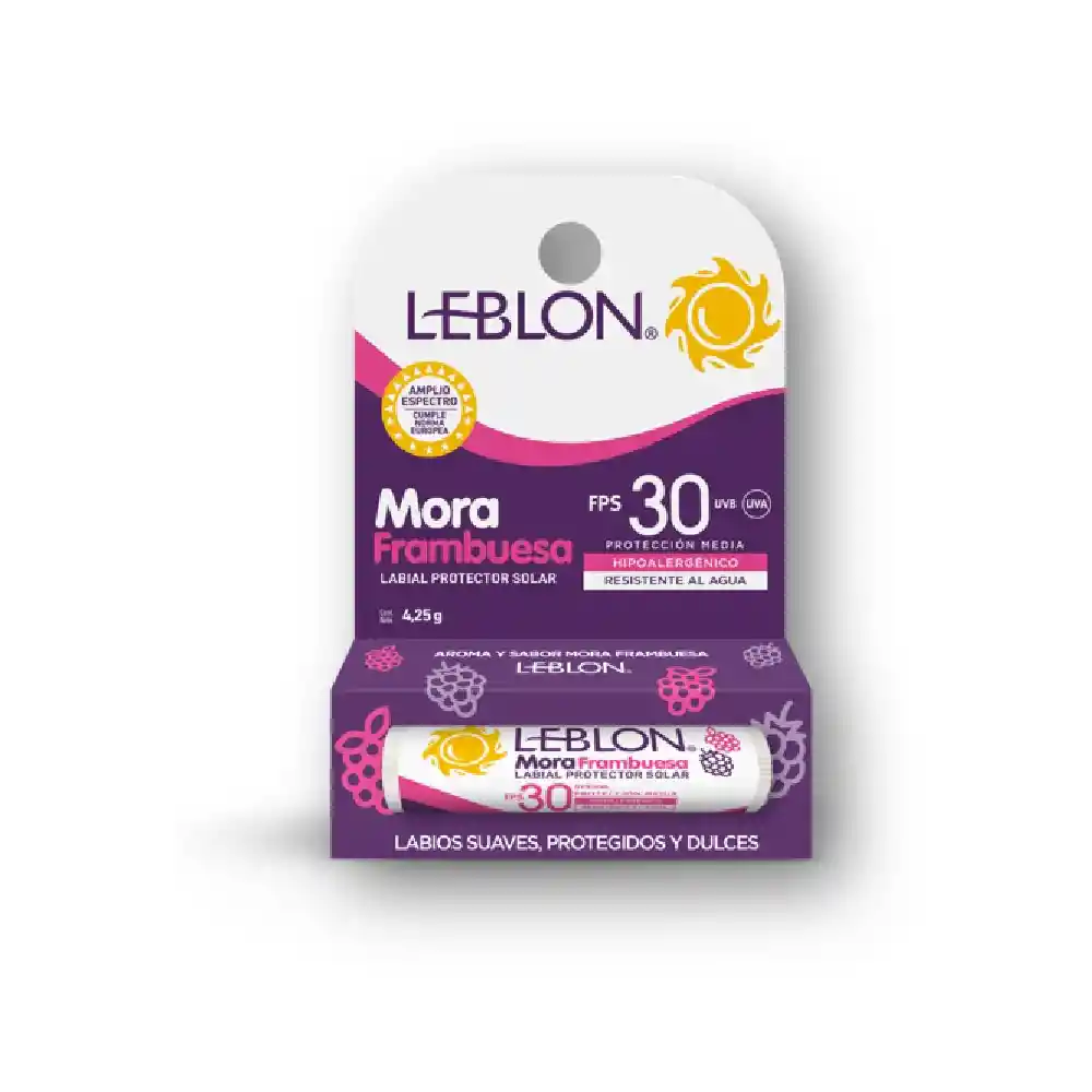 Leblon Labial Protector Solar Mora Frambuesa Fps30 4,25g