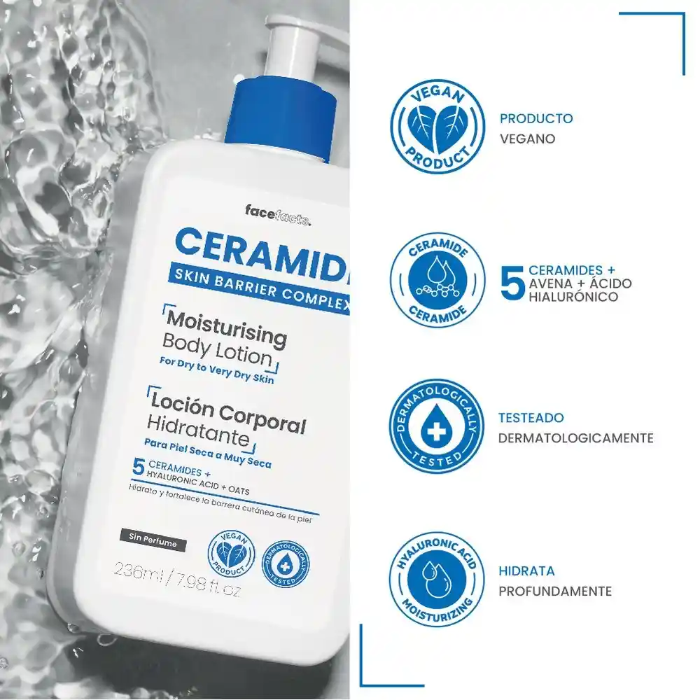 Ceramide Loción Corporal Hidratante 236ml