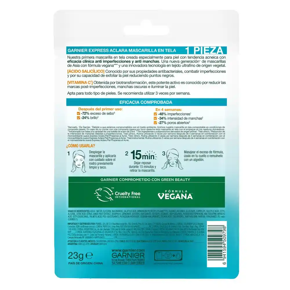 Mascarilla Anti-imperfecciones 1pieza