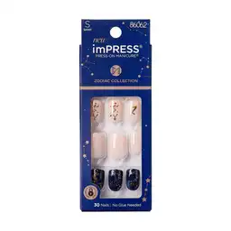 Kiss New Impress Colección Zodiaco Sagitario Press-on Manicure 30 Unidades