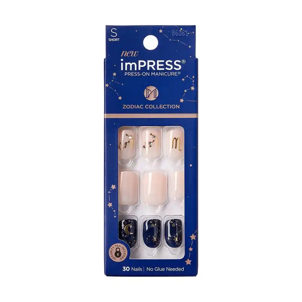 New Impress Colección Zodiaco Escorpio Press-on Manicure 30 Unidades