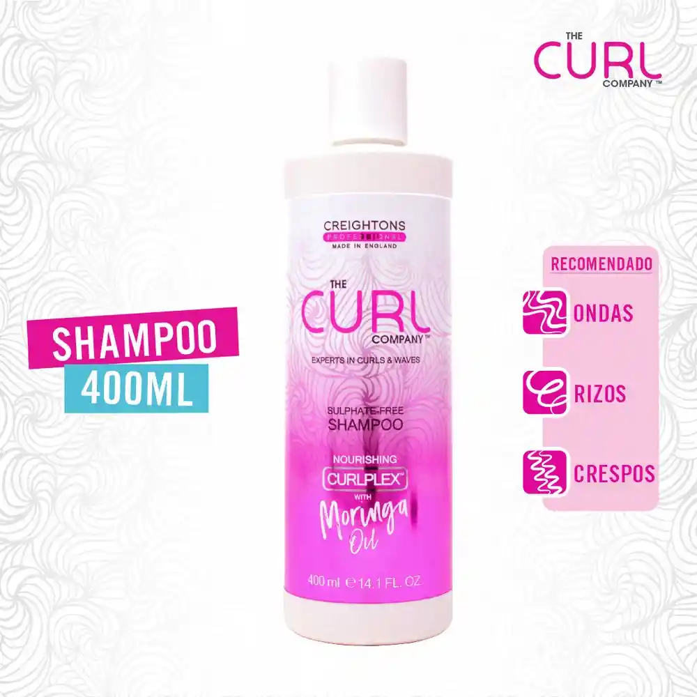 Shampoo Moringa Cuidado Cabello Rizado 400 Ml