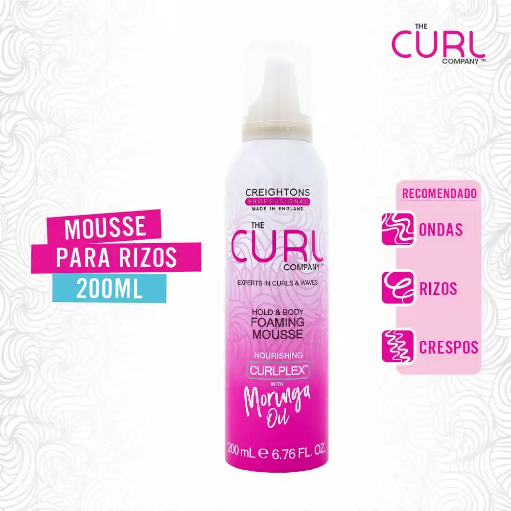 Mousse Espuma Hold & Body Curl Moringa Oil 200 Ml