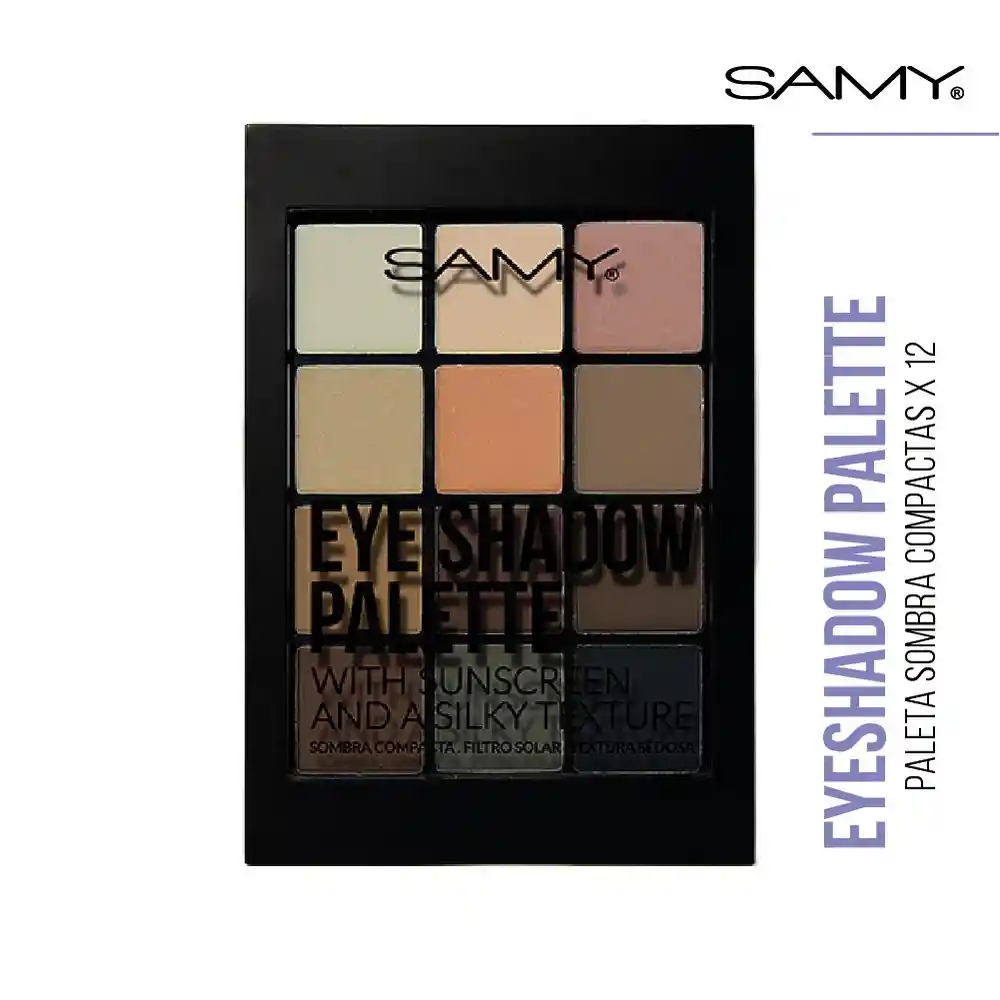 Samy Paleta X 12 Sombras Compactas Aswan