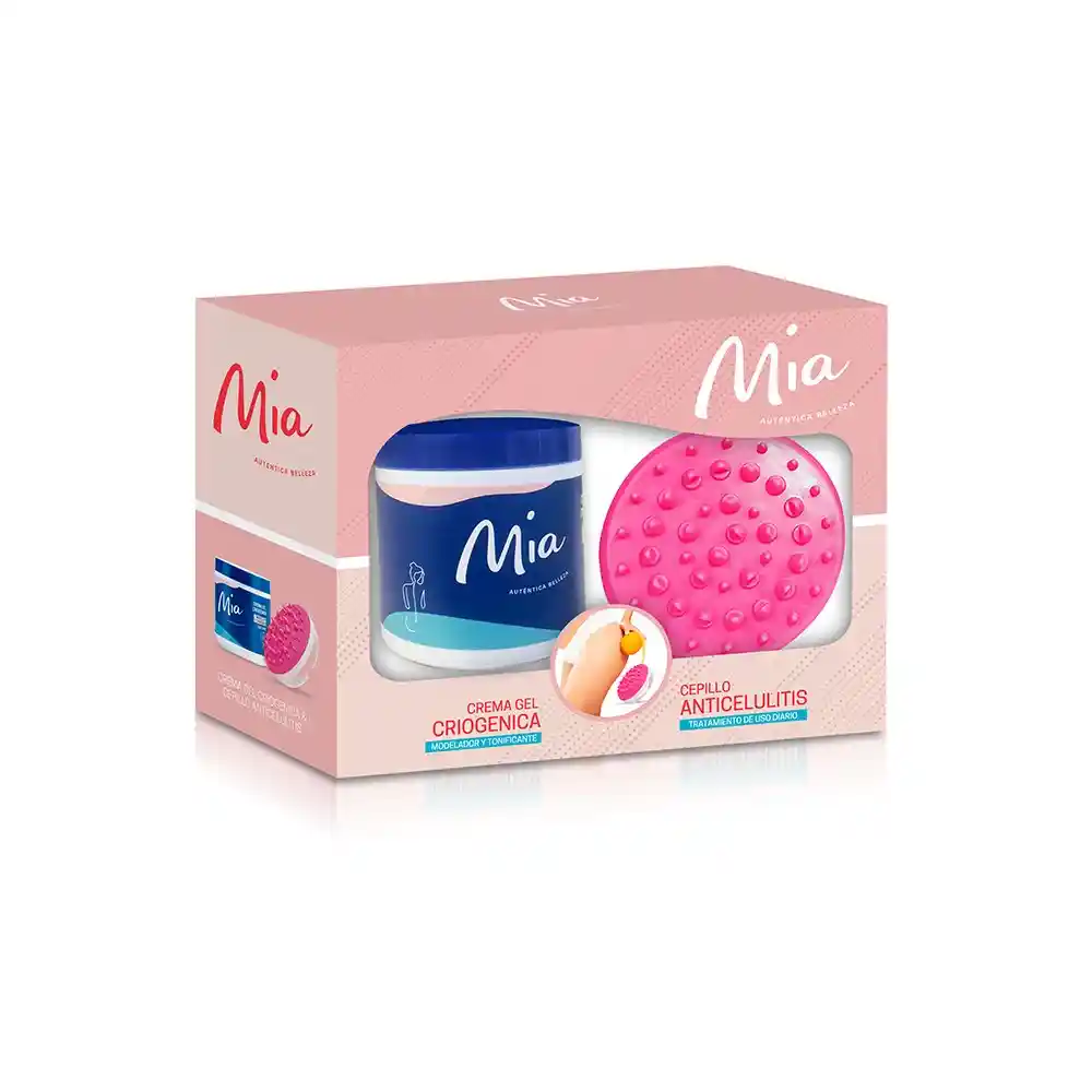 Mia Crema Gel Criogénica 500 Grs + Cepillo Anticelulis