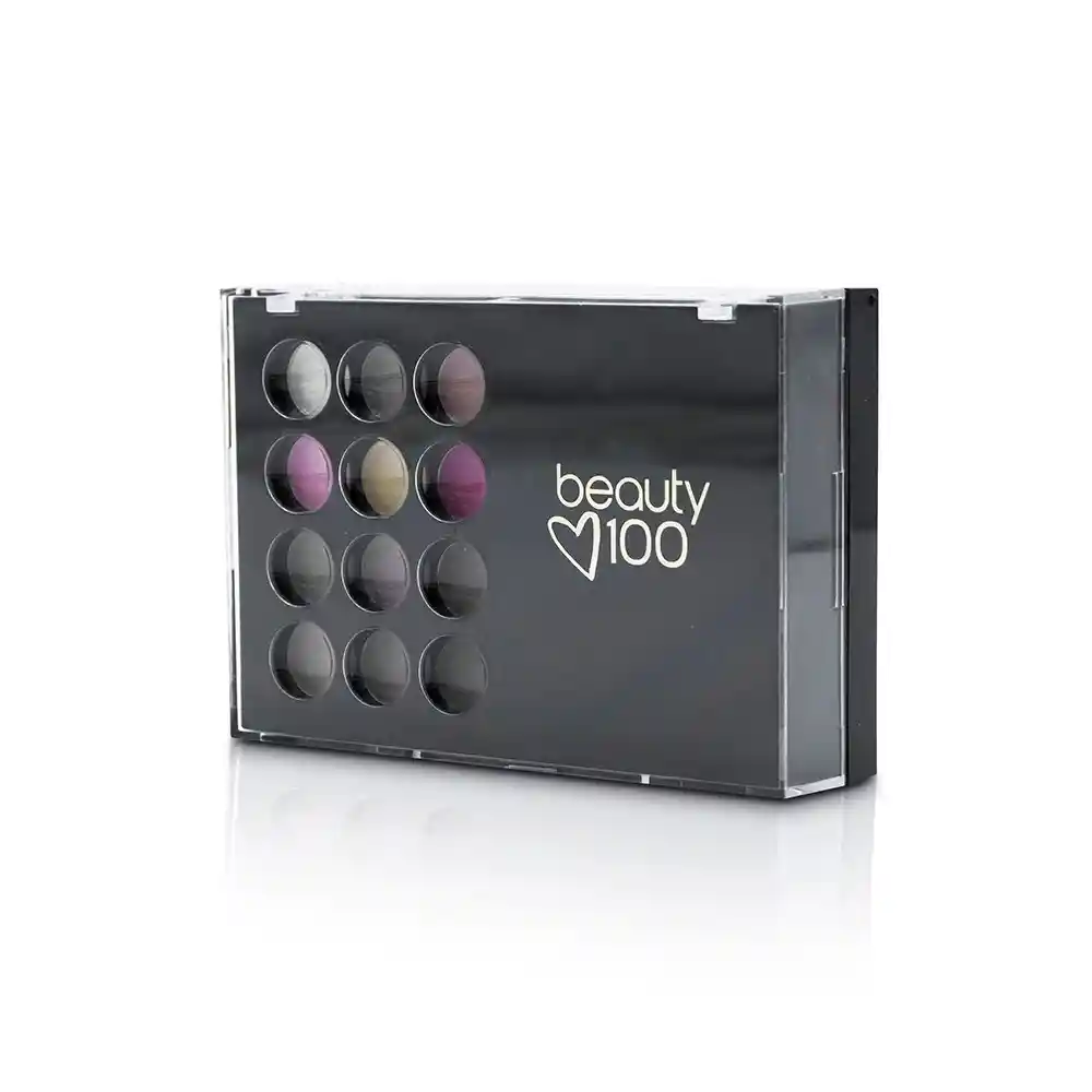 Beauty 100 Paleta Sombras X28 + Rubores X4 + Lipgloss X6 + Polvo Compacto X1 + Delineador De Labios X1
