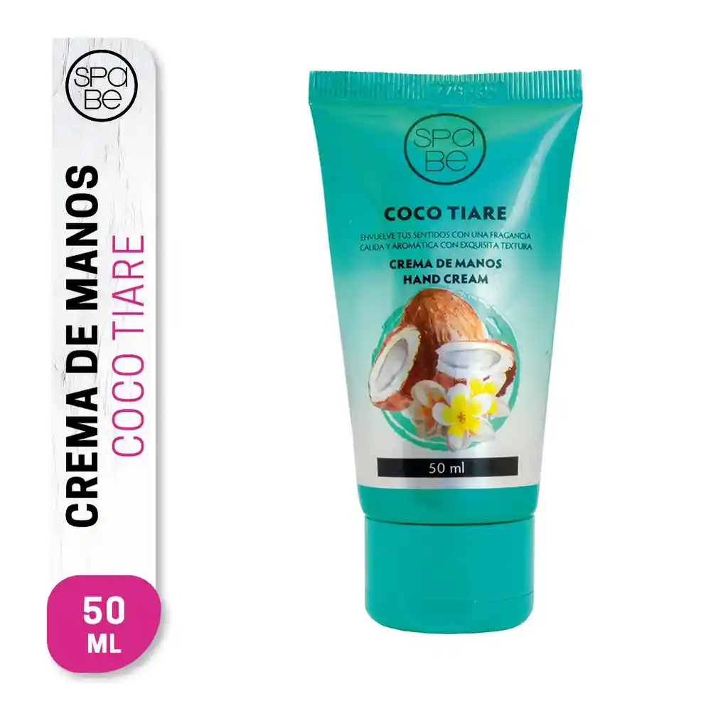 Spa Be Crema De Manos Coco Tiare 50 Ml