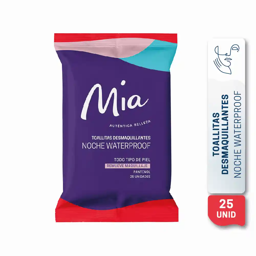 Mia Toallitas Desmaquillantes Noche Waterproof 25 Uds