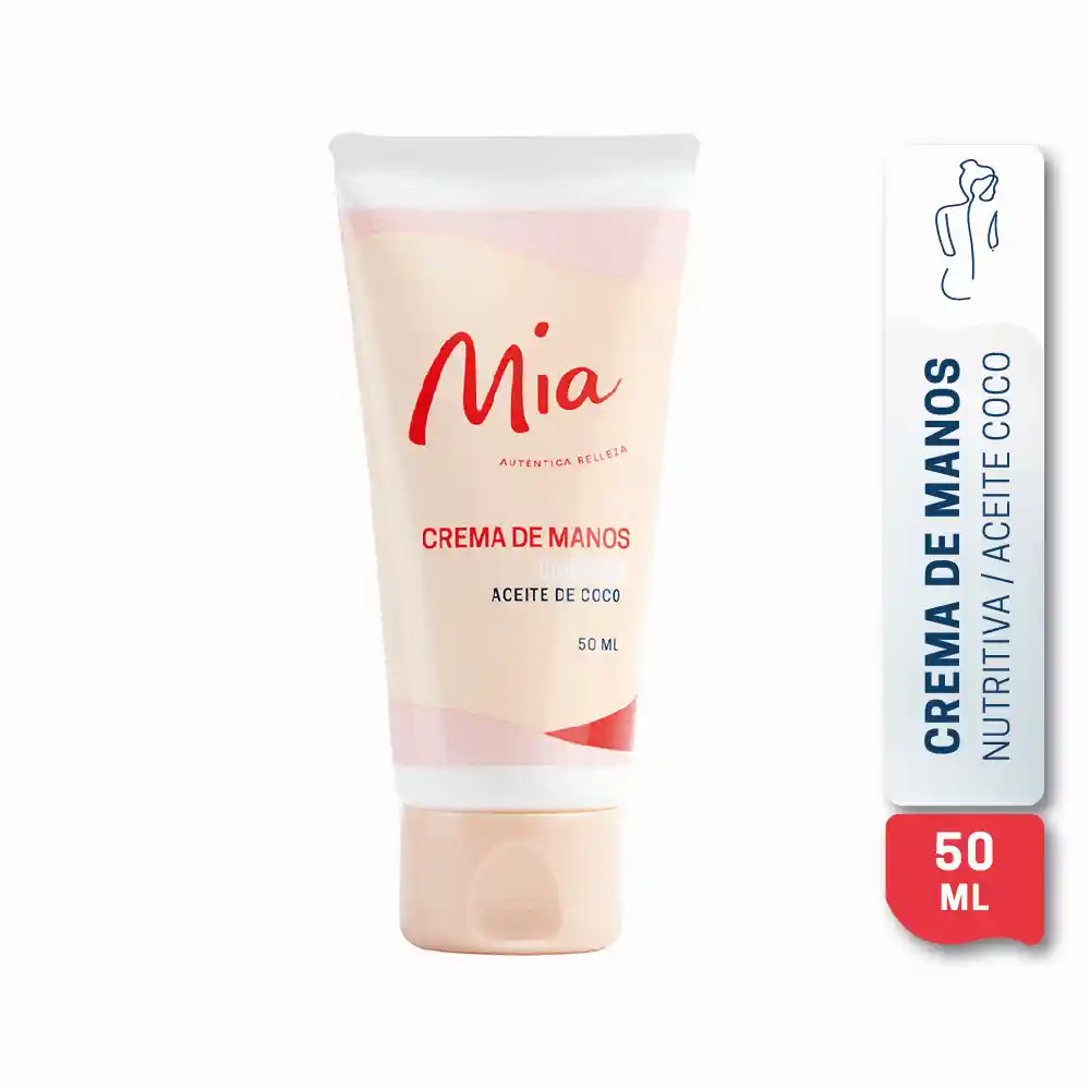 Mia Crema De Manos Nutritiva Aceite Coco 50 Grs