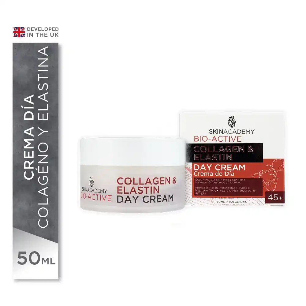 Skin Academy Crema Día Antiarrugas 45 + Collagen Elastin 50 Ml