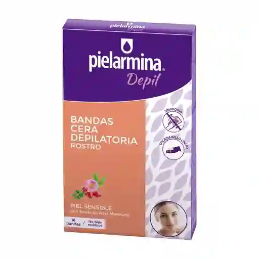 Pielarmina Bandas Para Depilar Rostro Piel Sensible X16