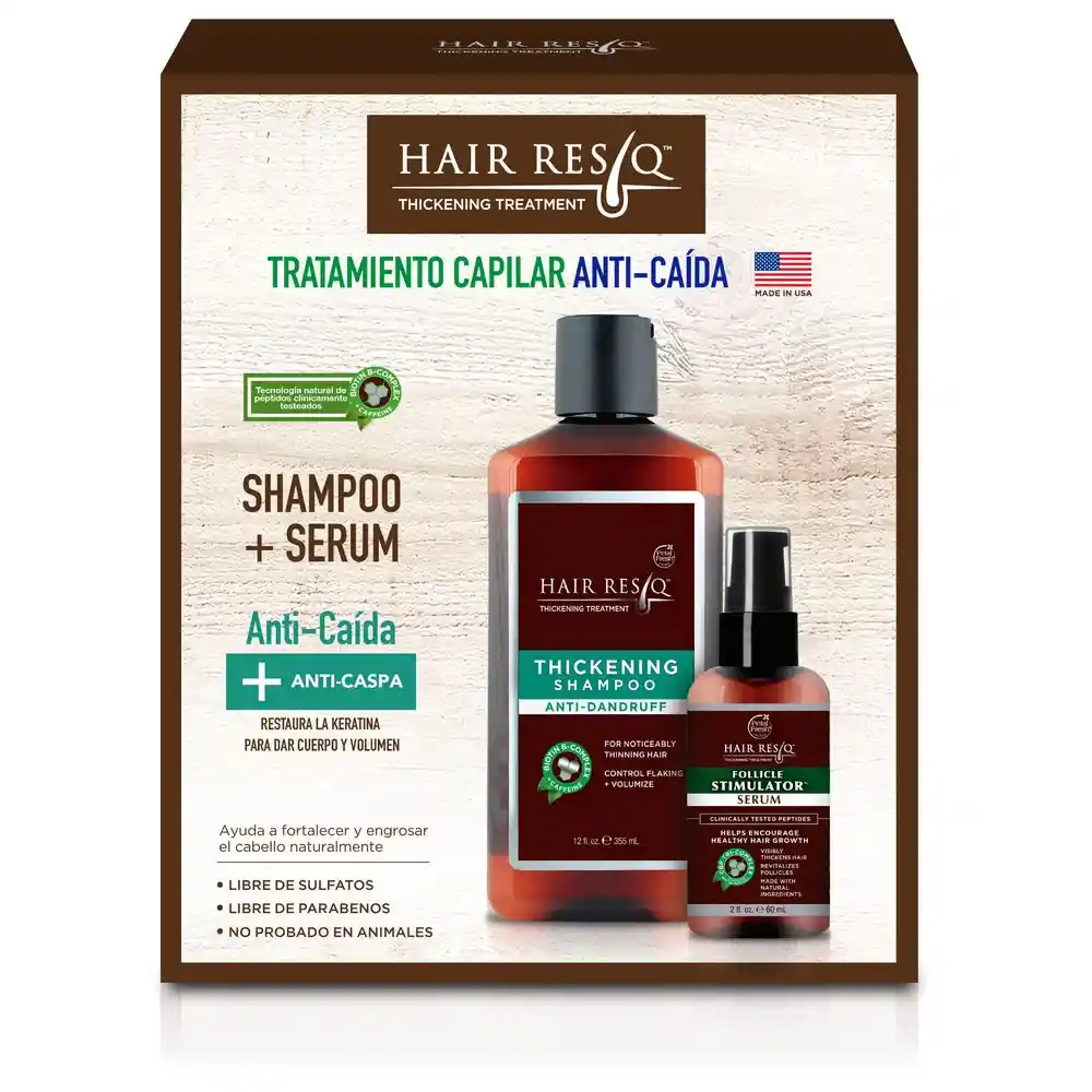 Shampoo Thickening Anti-caspa 355ml + Serum Follicle Stimulator 60ml