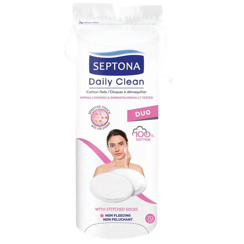 Daily Clean Pétalos Desmaquillantes 100% Algodón 70 Unidades