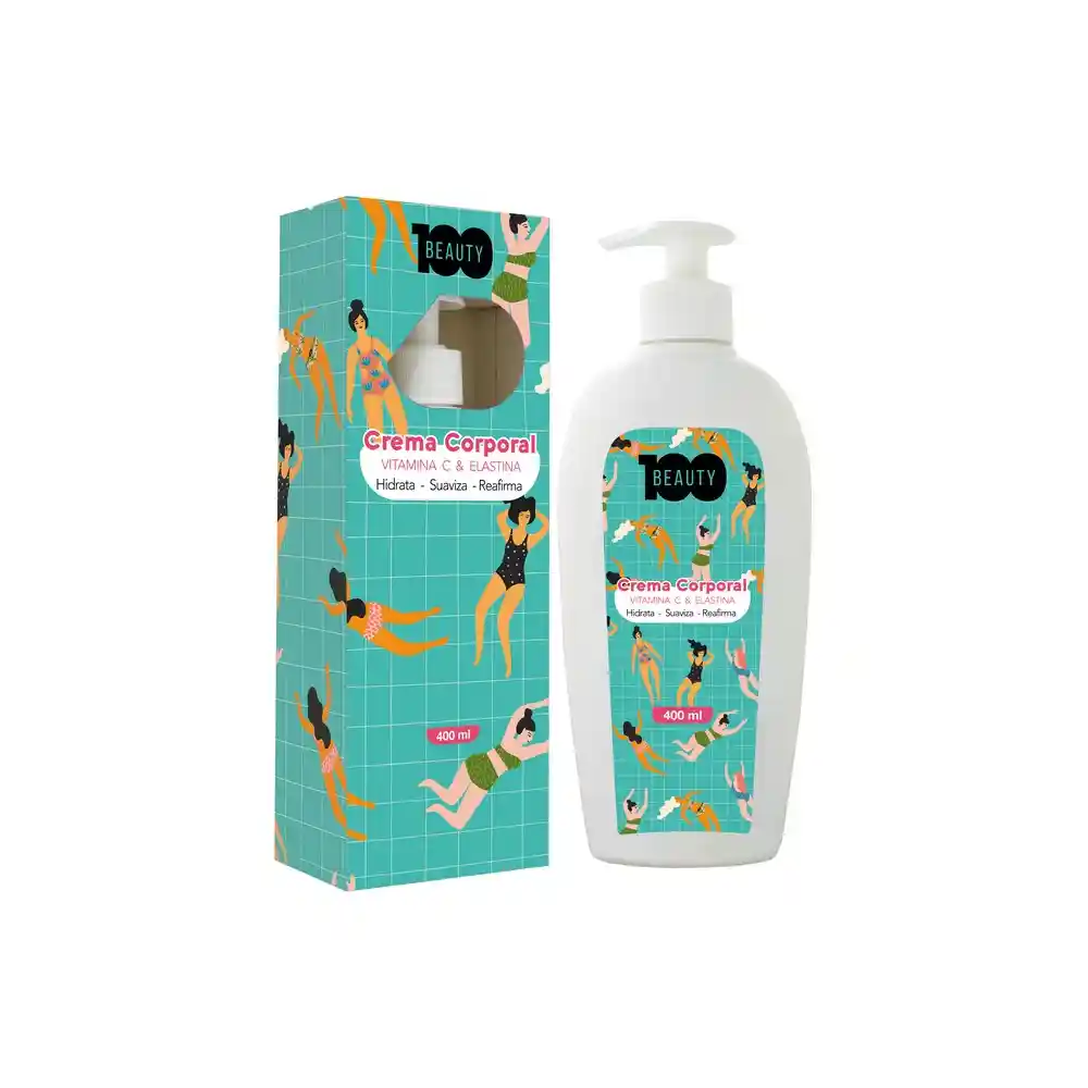 Estuche Body Cream Elastina Y Vitamina C 400 Ml