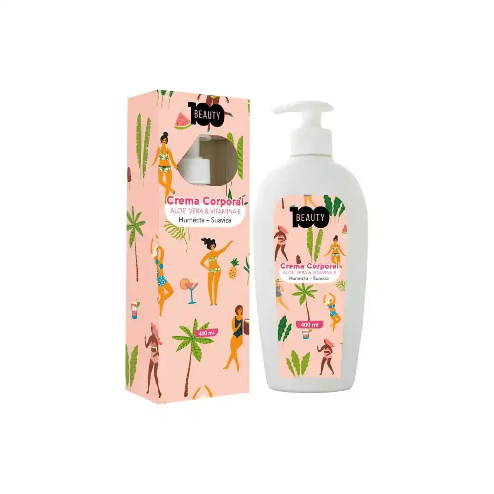 Estuche Body Cream Aloe Vera Y Vitamina E 400 Ml