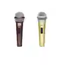 Pack 2 Micrófono Dinámico Profesional Alámbrico Karaoke Audio