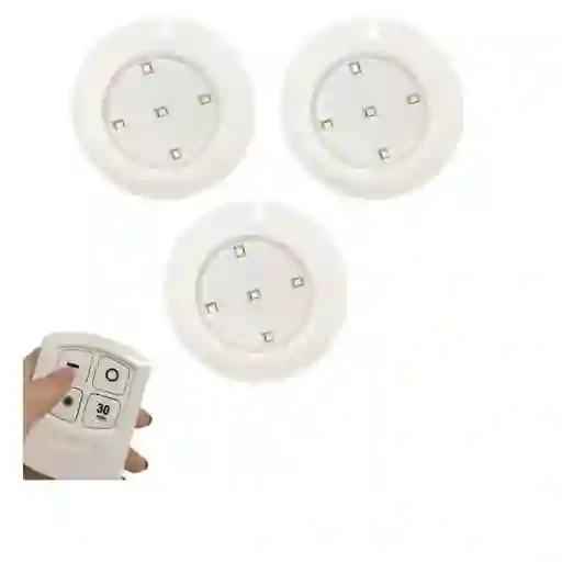 Set 3 Luces De Emergencia Led Control Remoto Inalámbricas