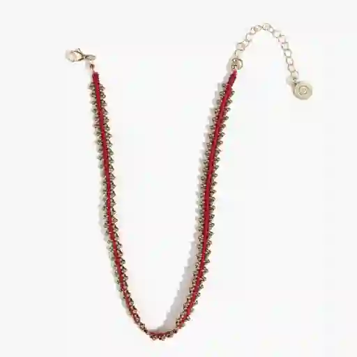 Collar Mujer Choker Tejido Dorado
