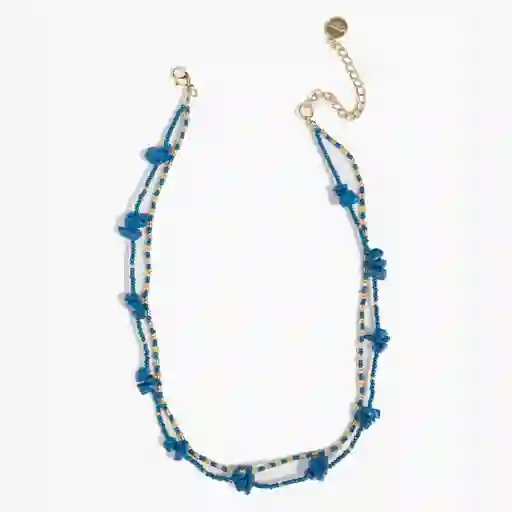 Collar Mujer Con Piedras Azul