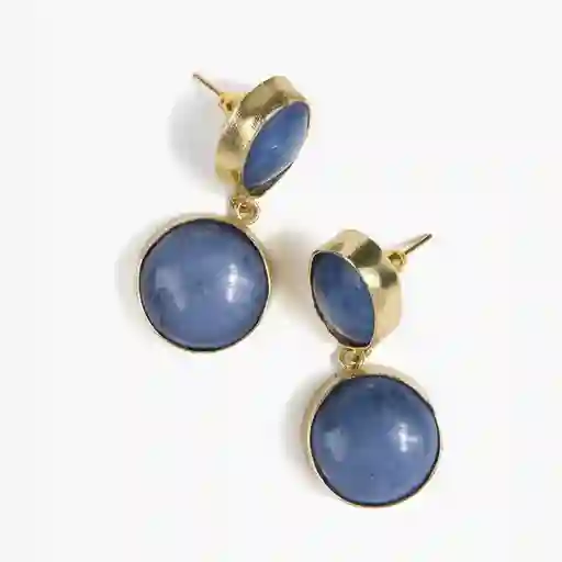 Aros Mujer Piedras Azul