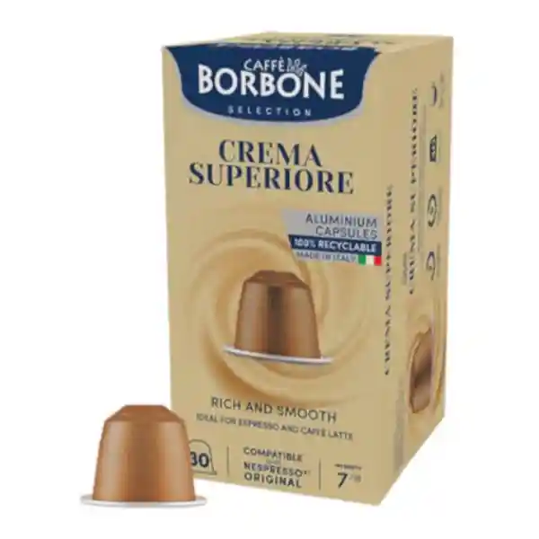 Capsulas De Café Crema Superiore 30 Unid. Borbone	