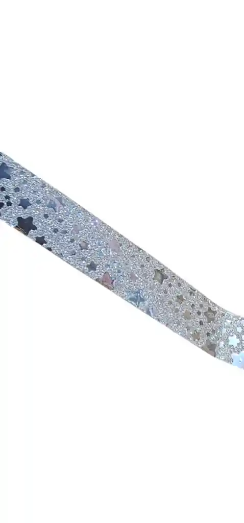 Cista De Papel Glitter Estrella 1.8cm X 5metros
