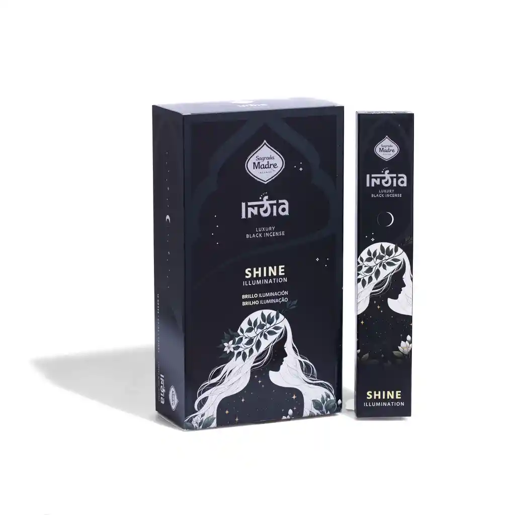 Box Sahumerio Varilla India Black Brillar 12 Unidades - Sagrada Madre