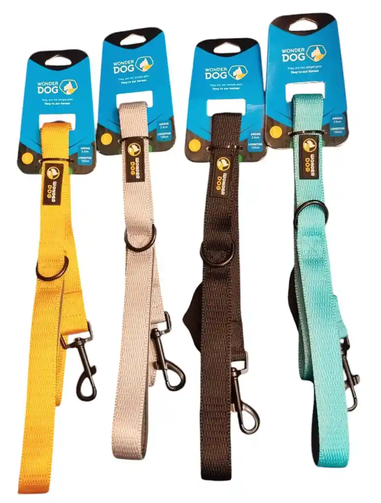 Wonder Dog - Correa Para Perros Color Solido Talla L (ancho 2.5 Cm - Largo 1.20 Cm) (zs-006-a-l)