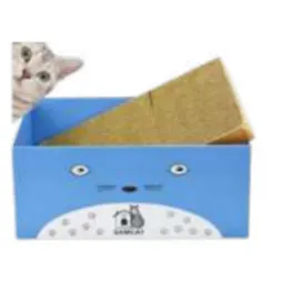 Rascador Caja Azul Para Gatos