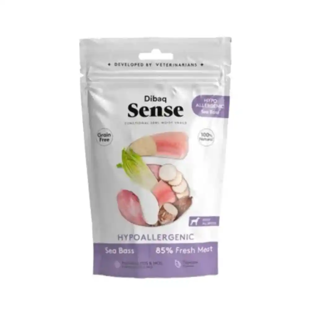 Sense, Snack Hypoallergenic, Sabor Lubina, Para Perros (100g)