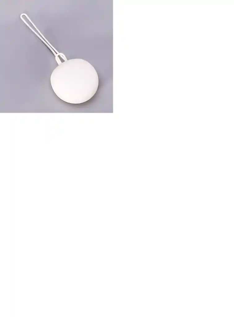 Estuche De Silicona Plano Para Chupete Blanco