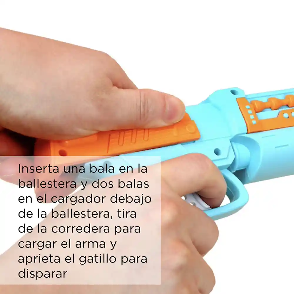 Miniso Pistola De Juguete Bala Suave Mode S038 Naranja Azul