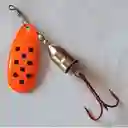 Spinner Silstar 7g 7,5cms #3 Bell Spring Naranja Con Puntos Negros Reverso Plateado