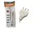 Extensor Zapatilla Alargador 4 Tomas 2 Puertos Usb 2500w Irm