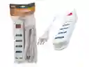 Extensor Zapatilla Alargador 4 Tomas 2 Puertos Usb 2500w Irm