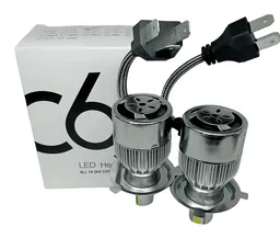Kit Turbo Luces Ampolletas Led Blanca H4 Focos C6 36w