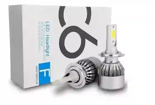 Kit Turbo Focos Ampolleta Led H7 36w C6 Luz Blanca 3800lm