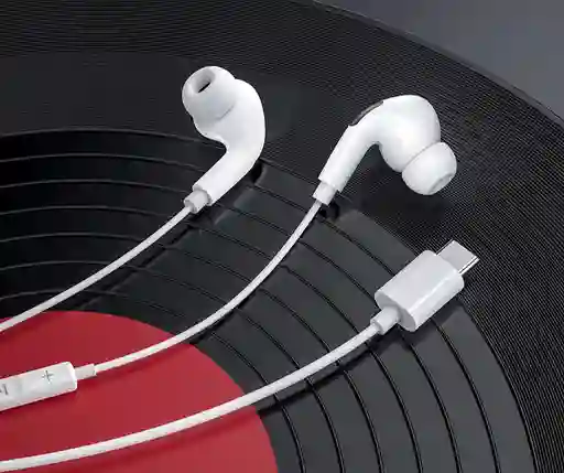 Audifonos Tipo C Con Cable Manos Libres Hoco M83 Blanco