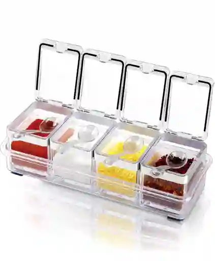Caja Organizador De Condimentos 4 Compartimientos