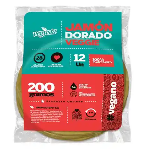 Jamón Dorado Vegano 200g - Vegusta