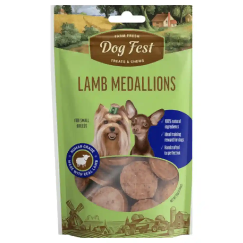 Dog Fest Medallones De Cordero 55 Grs