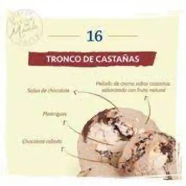 Tronco Castañas - 1 Litro De Helado