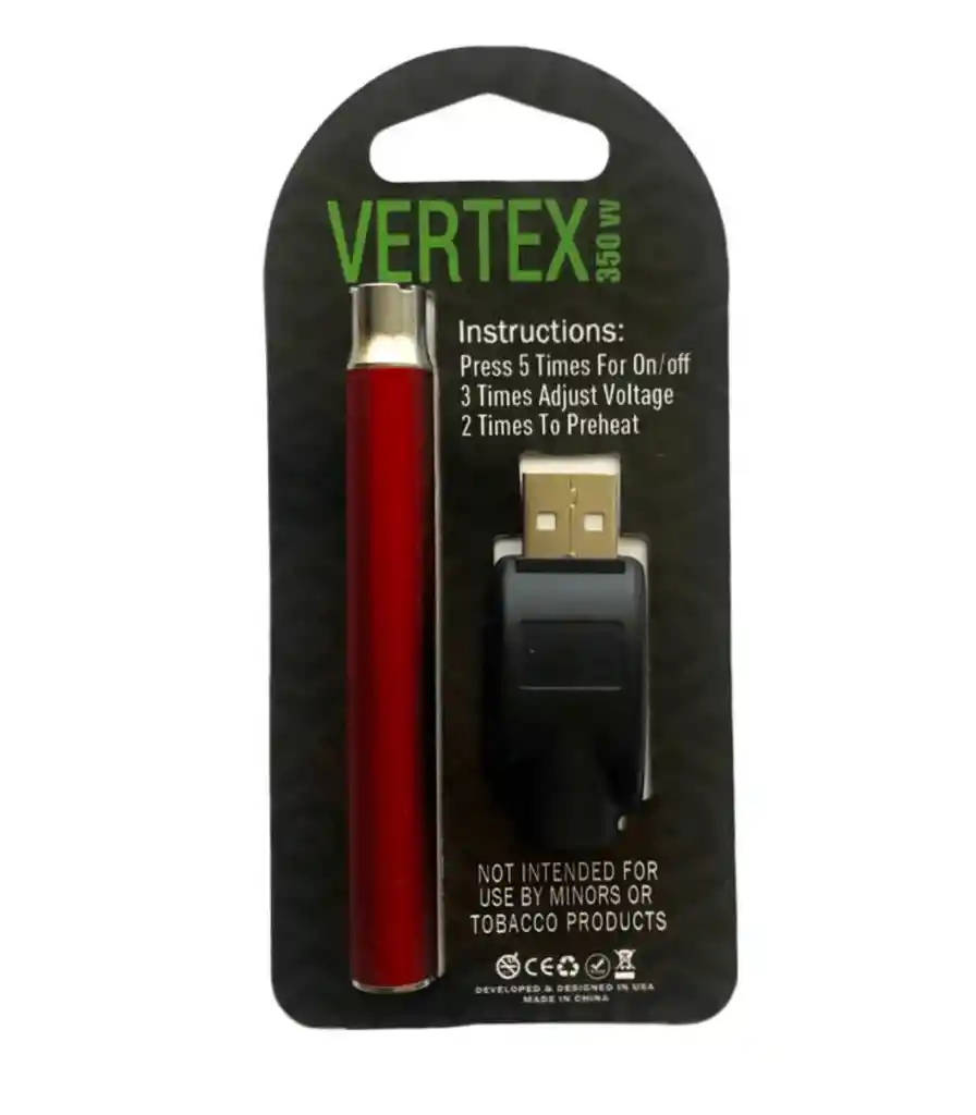 Vaporizador Bateria 350 Mah Vertex Rojo