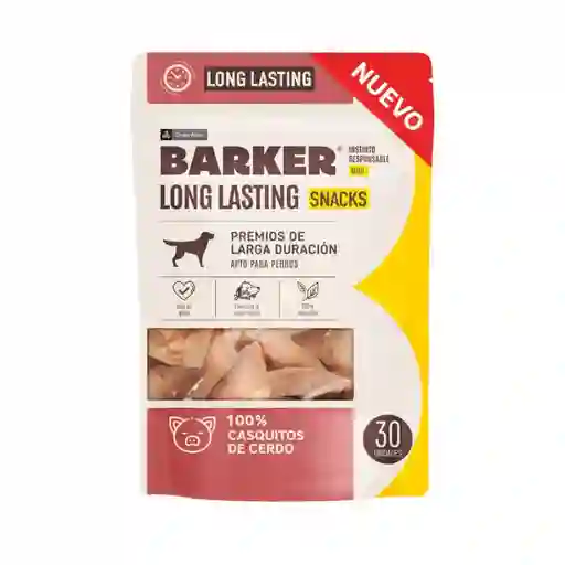 Barker Long Lasting Casquitos De Cerdo 100% Naturales Para Perros 165 Gr