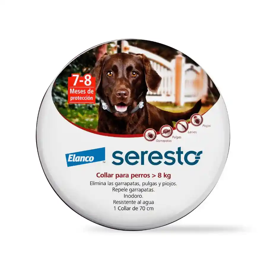 Desparasitante Seresto Collar Para Perros Antiparasitarios Desde 8 Kg